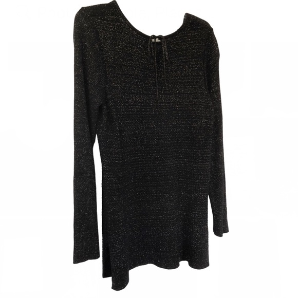 Simply Vera Vera Wang Black Sparkly Metallic Sweater XL - Picture 7 of 12